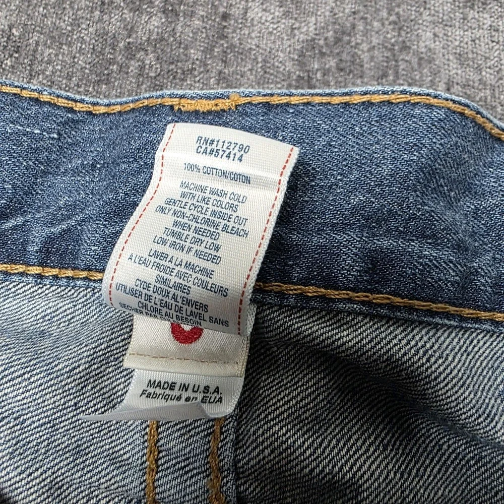 True Religion Jeans Ricky Baggy Flap Pocket Mens 38 Fits 41x35 USA Distressed